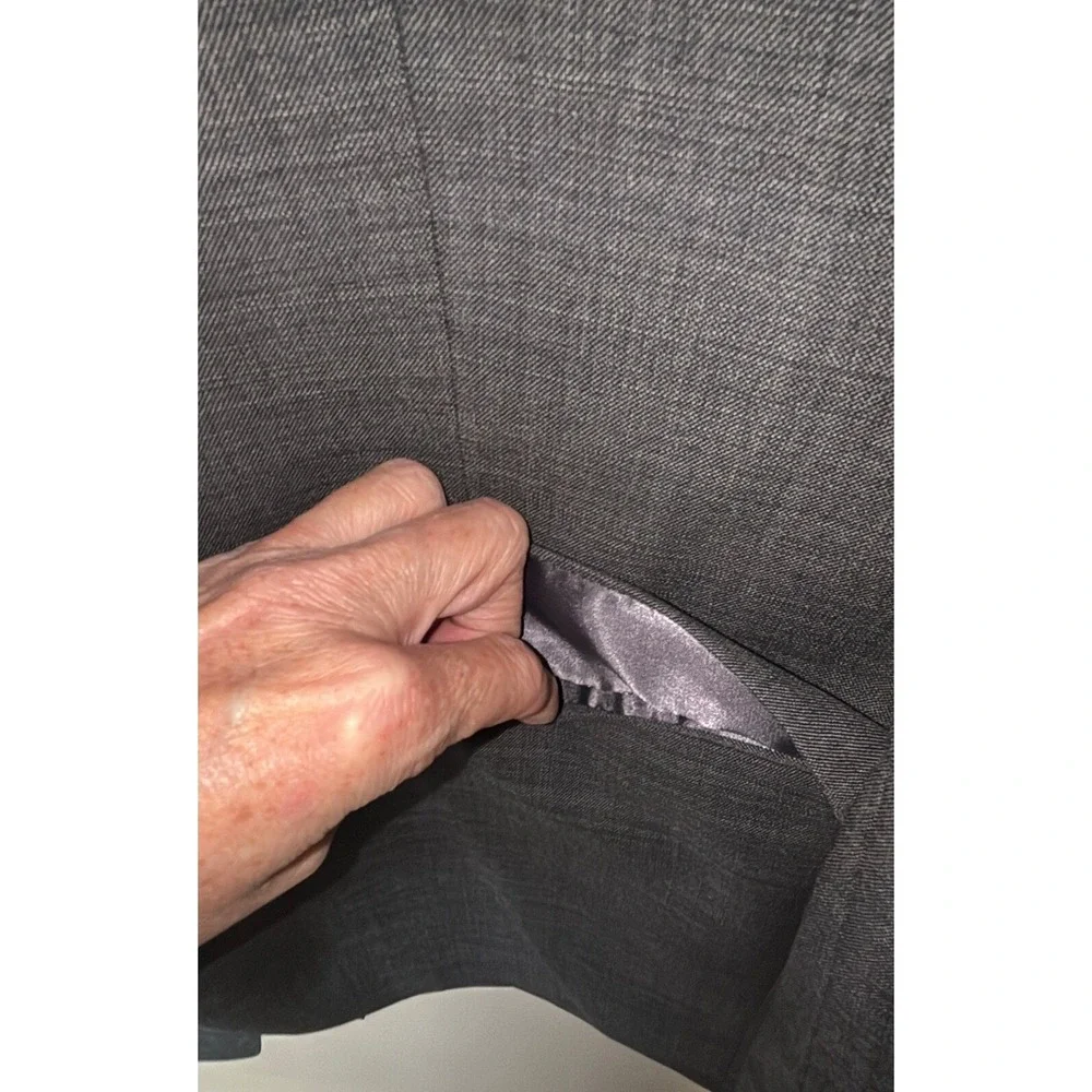 Lauren Gray Textured Suit Jacket Blazer Two Button Lapel Pocket Formal‎